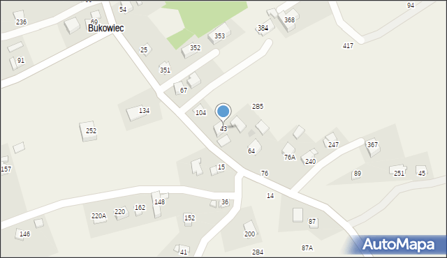 Biskupice, Biskupice, 43, mapa Biskupice
