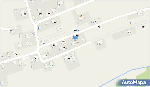 Biskupice, Biskupice, 58, mapa Biskupice