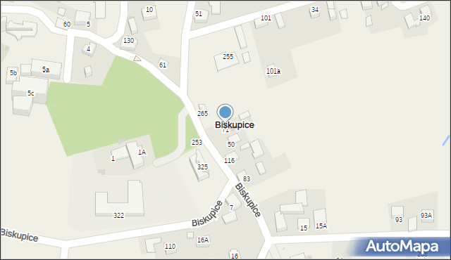 Biskupice, Biskupice, 71, mapa Biskupice