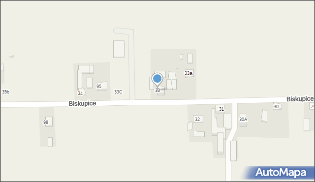 Biskupice, Biskupice, 33, mapa Biskupice