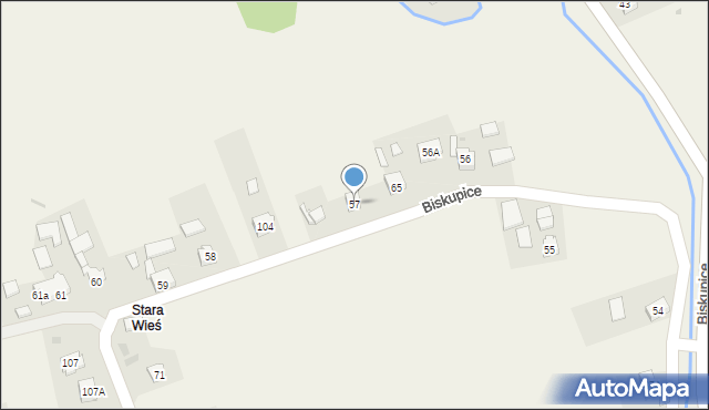 Biskupice, Biskupice, 57, mapa Biskupice