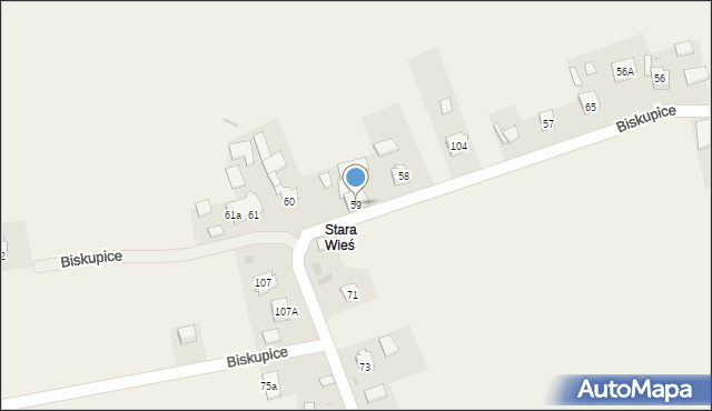 Biskupice, Biskupice, 59, mapa Biskupice