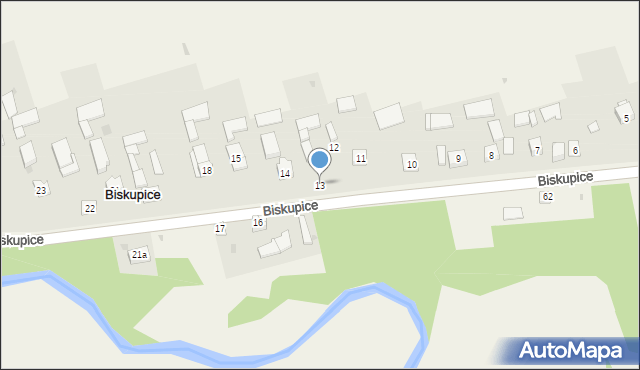 Biskupice, Biskupice, 13, mapa Biskupice