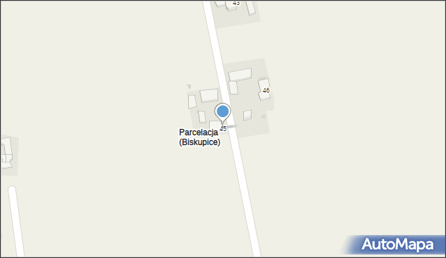 Biskupice, Biskupice, 45, mapa Biskupice