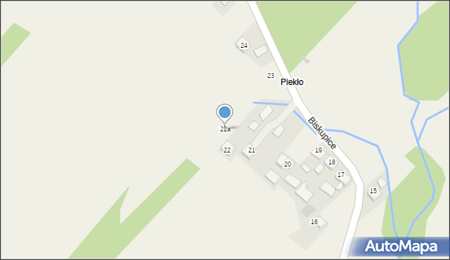 Biskupice, Biskupice, 22a, mapa Biskupice