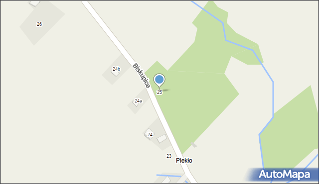 Biskupice, Biskupice, 25, mapa Biskupice