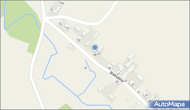 Biskupice, Biskupice, 49, mapa Biskupice