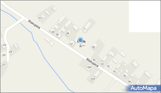 Biskupice, Biskupice, 96, mapa Biskupice