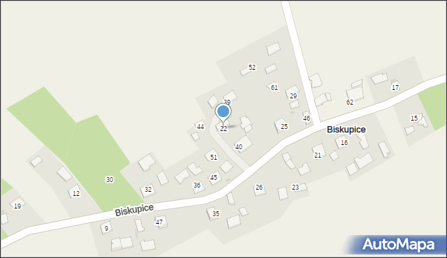 Biskupice, Biskupice, 22, mapa Biskupice