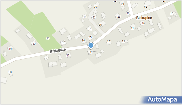 Biskupice, Biskupice, 35, mapa Biskupice