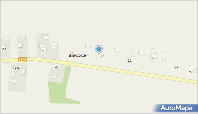 Biskupice, Biskupice, 21, mapa Biskupice