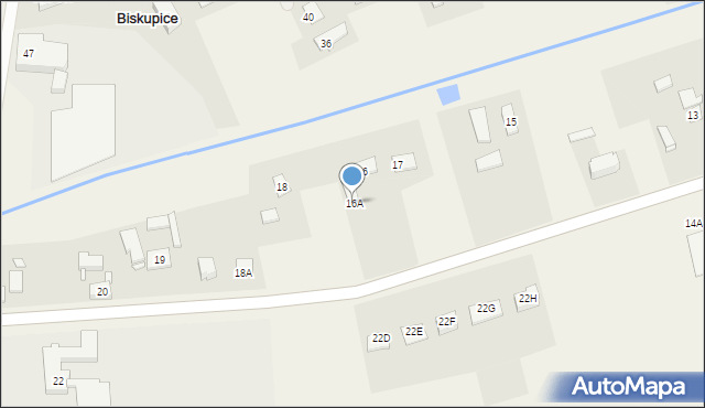 Biskupice, Biskupice, 16A, mapa Biskupice