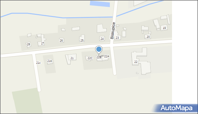 Biskupice, Biskupice, 22B, mapa Biskupice