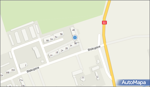 Biskupice, Biskupice, 3B, mapa Biskupice