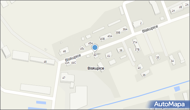Biskupice, Biskupice, 42, mapa Biskupice