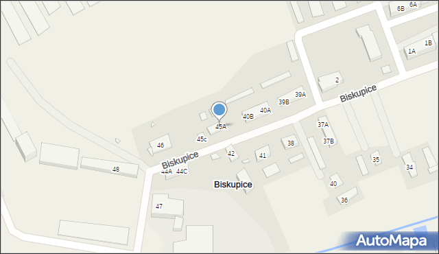 Biskupice, Biskupice, 45A, mapa Biskupice