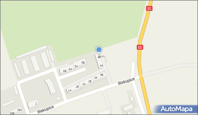 Biskupice, Biskupice, 4B, mapa Biskupice