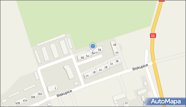 Biskupice, Biskupice, 5A, mapa Biskupice