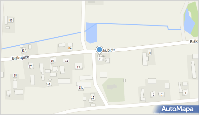 Biskupice, Biskupice, 11A, mapa Biskupice