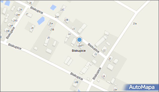 Biskupice, Biskupice, 24A, mapa Biskupice