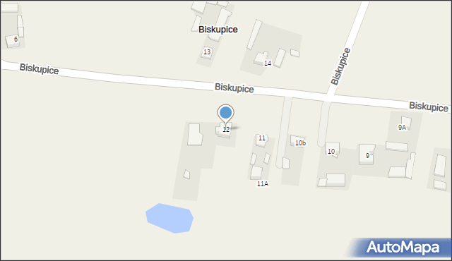 Biskupice, Biskupice, 12, mapa Biskupice