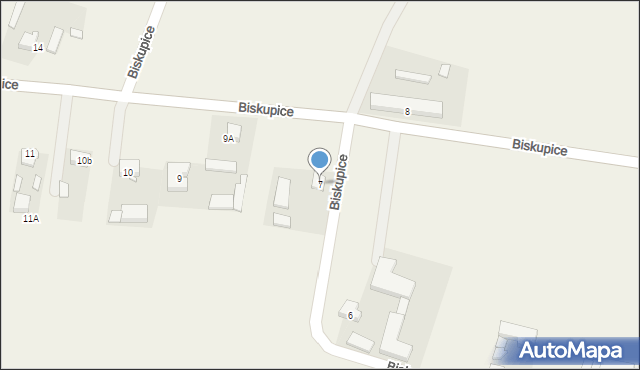 Biskupice, Biskupice, 7, mapa Biskupice