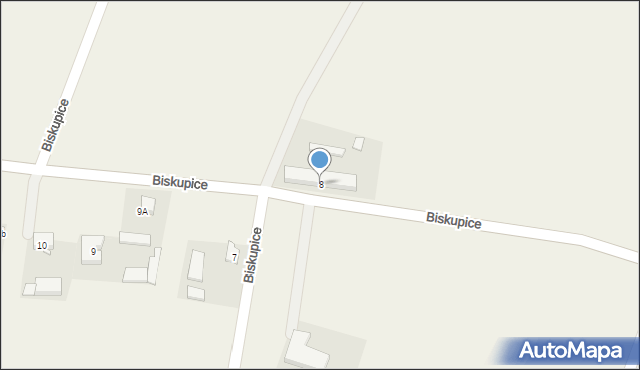 Biskupice, Biskupice, 8, mapa Biskupice