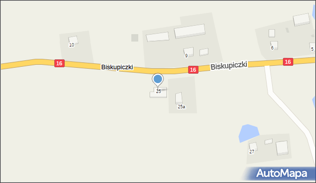 Biskupiczki, Biskupiczki, 25, mapa Biskupiczki