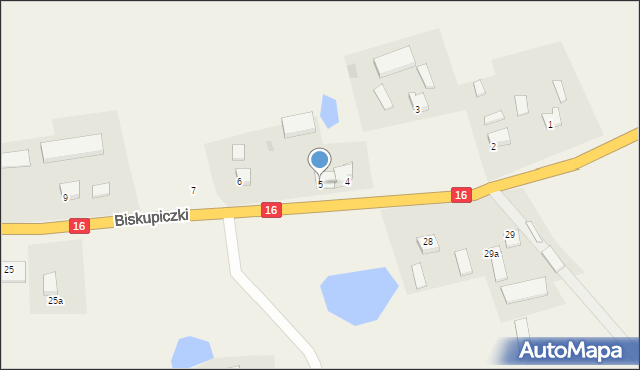 Biskupiczki, Biskupiczki, 5, mapa Biskupiczki