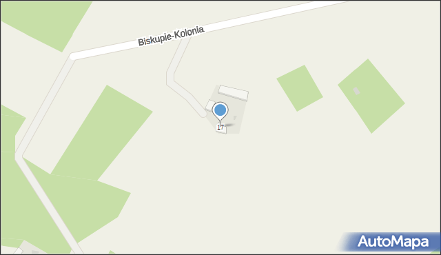 Biskupie-Kolonia, Biskupie-Kolonia, 17, mapa Biskupie-Kolonia