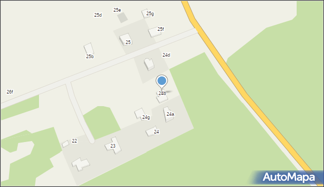 Biskupiec-Kolonia Trzecia, Biskupiec-Kolonia Trzecia, 24b, mapa Biskupiec-Kolonia Trzecia