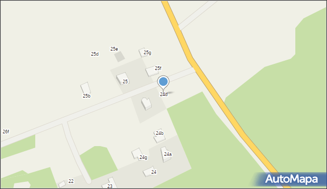 Biskupiec-Kolonia Trzecia, Biskupiec-Kolonia Trzecia, 24d, mapa Biskupiec-Kolonia Trzecia