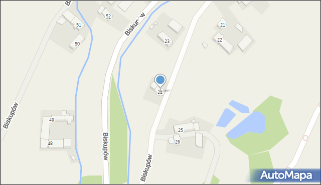 Biskupów, Biskupów, 24, mapa Biskupów