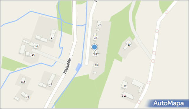Biskupów, Biskupów, 29A, mapa Biskupów