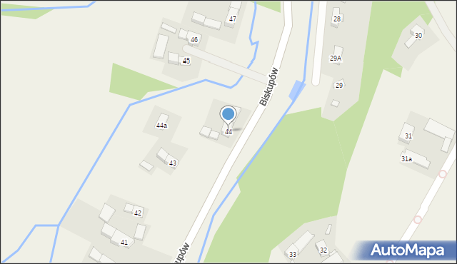 Biskupów, Biskupów, 44, mapa Biskupów