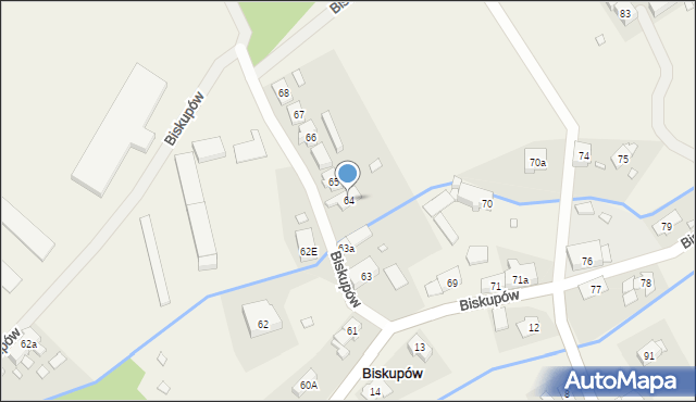 Biskupów, Biskupów, 64, mapa Biskupów