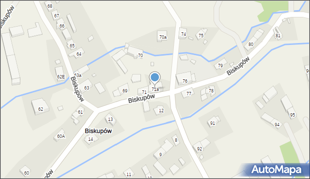 Biskupów, Biskupów, 71a, mapa Biskupów