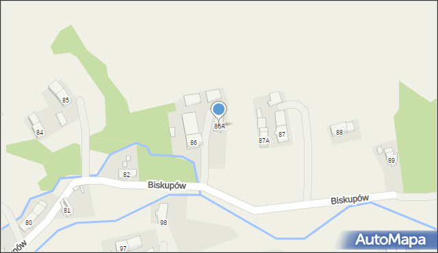 Biskupów, Biskupów, 86A, mapa Biskupów