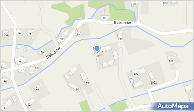 Biskupów, Biskupów, 96, mapa Biskupów