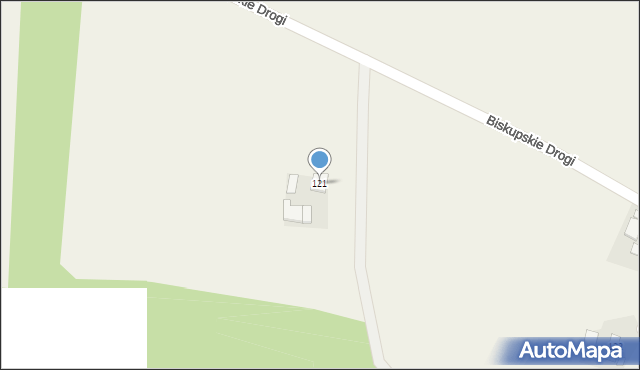 Biskupskie Drogi, Biskupskie Drogi, 121, mapa Biskupskie Drogi