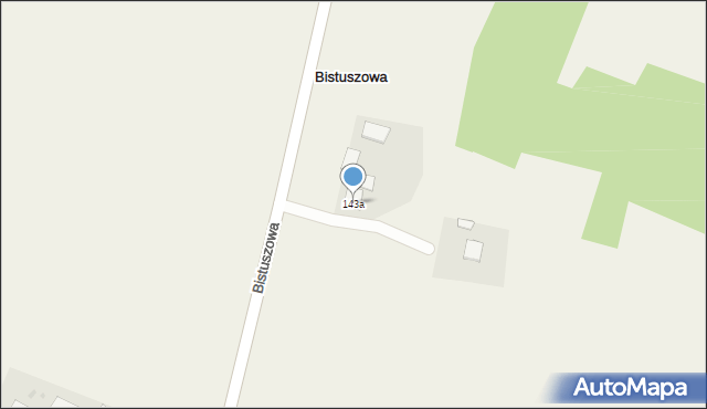 Bistuszowa, Bistuszowa, 143a, mapa Bistuszowa