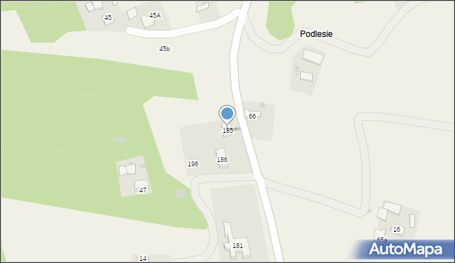 Bistuszowa, Bistuszowa, 185, mapa Bistuszowa
