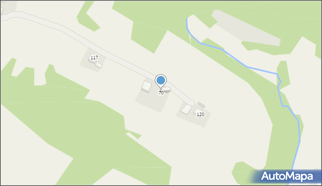 Bistuszowa, Bistuszowa, 70, mapa Bistuszowa