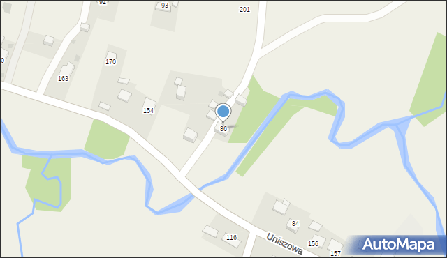 Bistuszowa, Bistuszowa, 86, mapa Bistuszowa