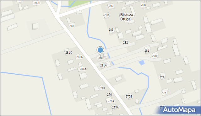 Biszcza, Biszcza, 281B, mapa Biszcza