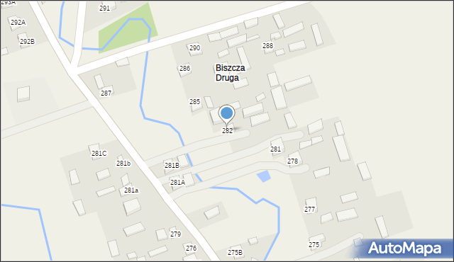 Biszcza, Biszcza, 282, mapa Biszcza