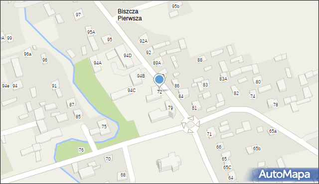 Biszcza, Biszcza, 72, mapa Biszcza