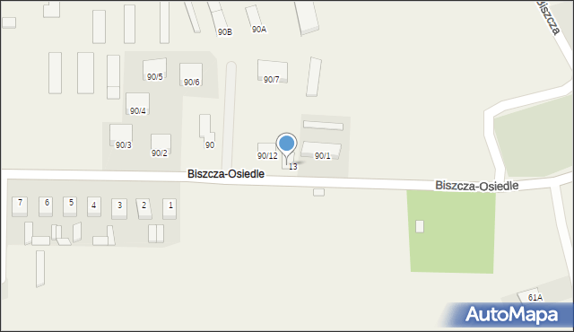 Biszcza, Biszcza, 90/13, mapa Biszcza