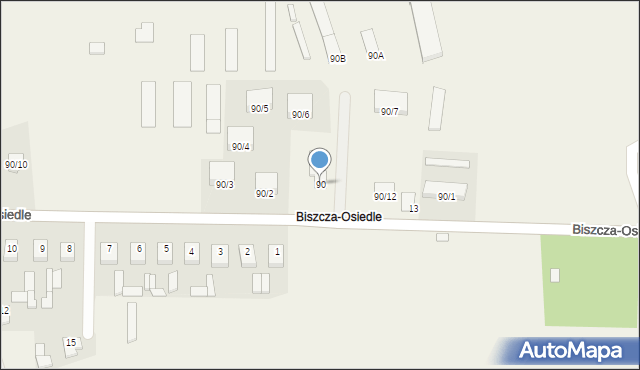 Biszcza, Biszcza, 90, mapa Biszcza