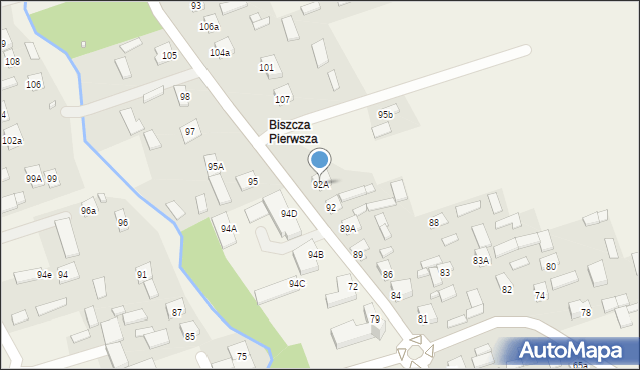 Biszcza, Biszcza, 92A, mapa Biszcza